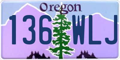 OR license plate 136WLJ
