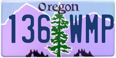 OR license plate 136WMP