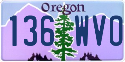 OR license plate 136WVO