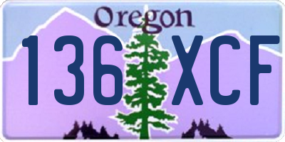 OR license plate 136XCF