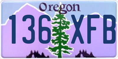 OR license plate 136XFB