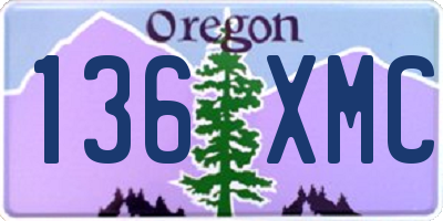 OR license plate 136XMC