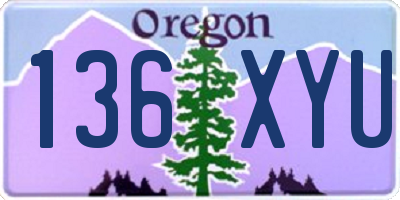 OR license plate 136XYU
