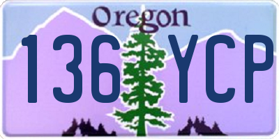 OR license plate 136YCP