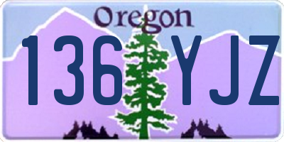 OR license plate 136YJZ