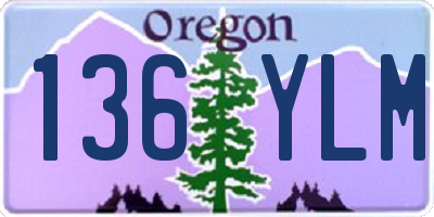 OR license plate 136YLM