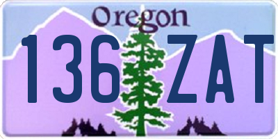 OR license plate 136ZAT