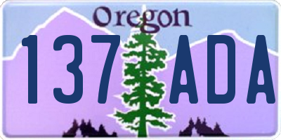 OR license plate 137ADA