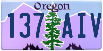 OR license plate 137AIV