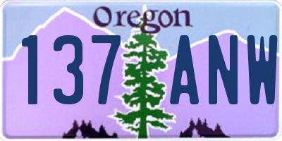 OR license plate 137ANW