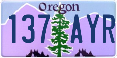 OR license plate 137AYR