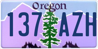 OR license plate 137AZH