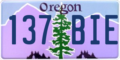 OR license plate 137BIE