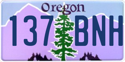 OR license plate 137BNH