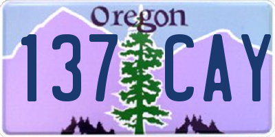 OR license plate 137CAY