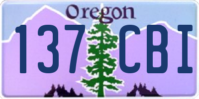 OR license plate 137CBI