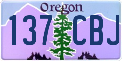 OR license plate 137CBJ