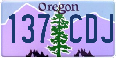 OR license plate 137CDJ
