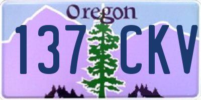 OR license plate 137CKV