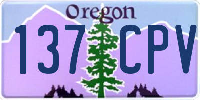 OR license plate 137CPV