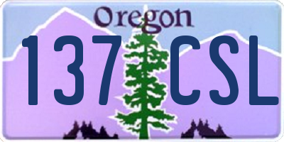 OR license plate 137CSL