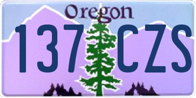 OR license plate 137CZS