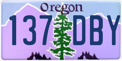 OR license plate 137DBY