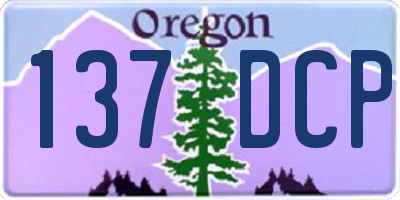 OR license plate 137DCP