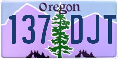 OR license plate 137DJT