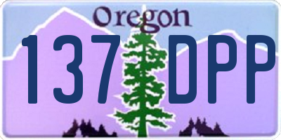OR license plate 137DPP
