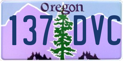 OR license plate 137DVC