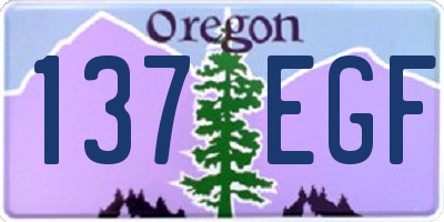 OR license plate 137EGF