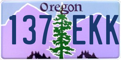 OR license plate 137EKK