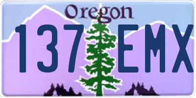 OR license plate 137EMX