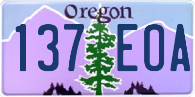 OR license plate 137EOA