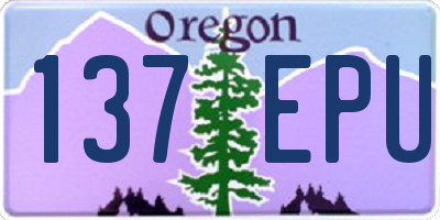 OR license plate 137EPU