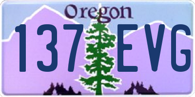 OR license plate 137EVG