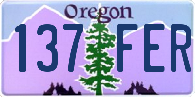 OR license plate 137FER