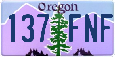 OR license plate 137FNF