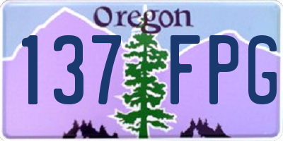 OR license plate 137FPG