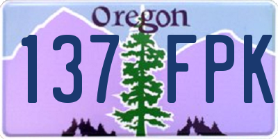 OR license plate 137FPK