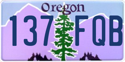 OR license plate 137FQB