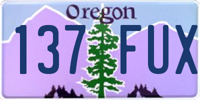 OR license plate 137FUX