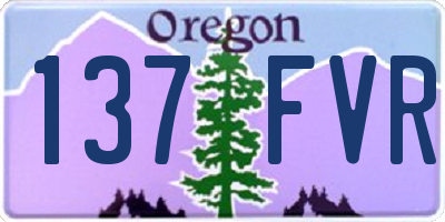 OR license plate 137FVR