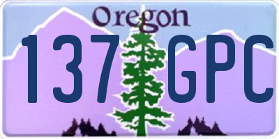 OR license plate 137GPC