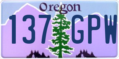 OR license plate 137GPW