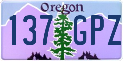 OR license plate 137GPZ