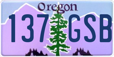 OR license plate 137GSB