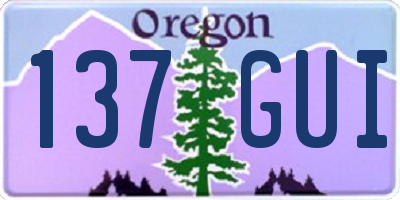 OR license plate 137GUI