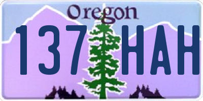 OR license plate 137HAH